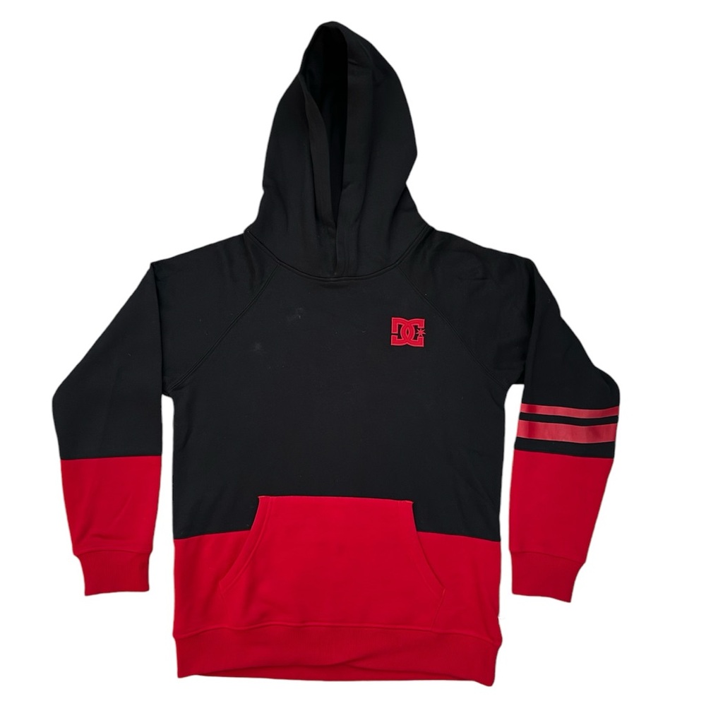 DC Black Logo Full Sleeves Hoodie in Small